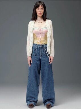 JNCO 169 Low Down Dark Stone Baggy Jeans